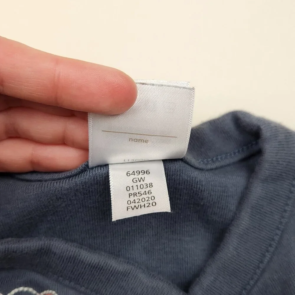 Hanna Andersson Baby Soft Snap Short Sleeve Bodysuit Sheep Navy Blue 3-6m